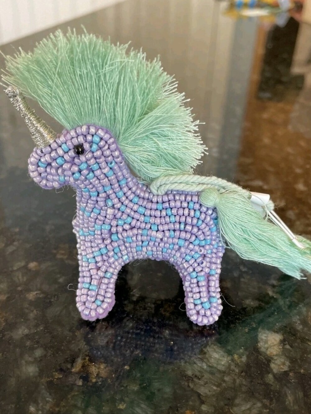 Urban Outfitters Beaded Unicorn Ornament, New!